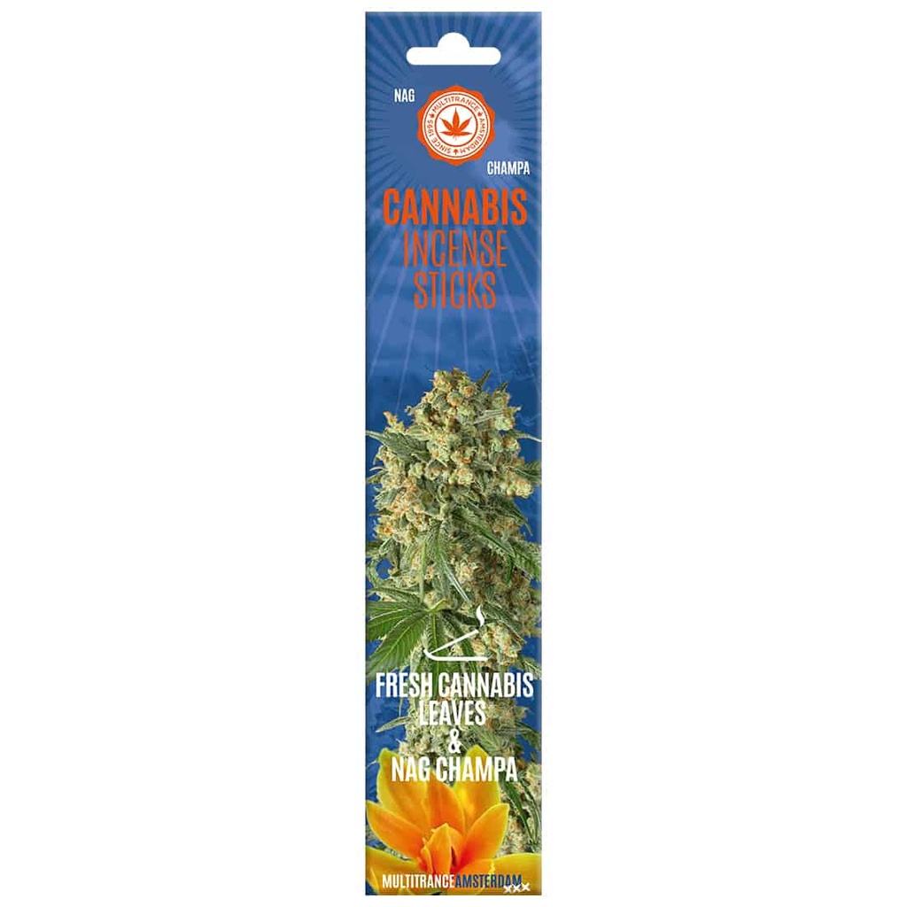 Cannabis Incense Sticks – Nag Champa & Fresh Cannabis Leaf Scent (15 Sticks per Pack)

