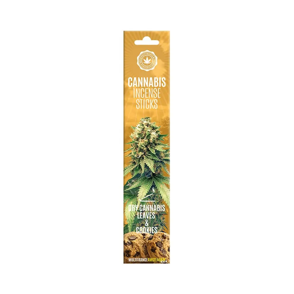 Cannabis Incense Sticks – Cookies & Dry Cannabis Leaf Scent (15 Sticks per Pack)