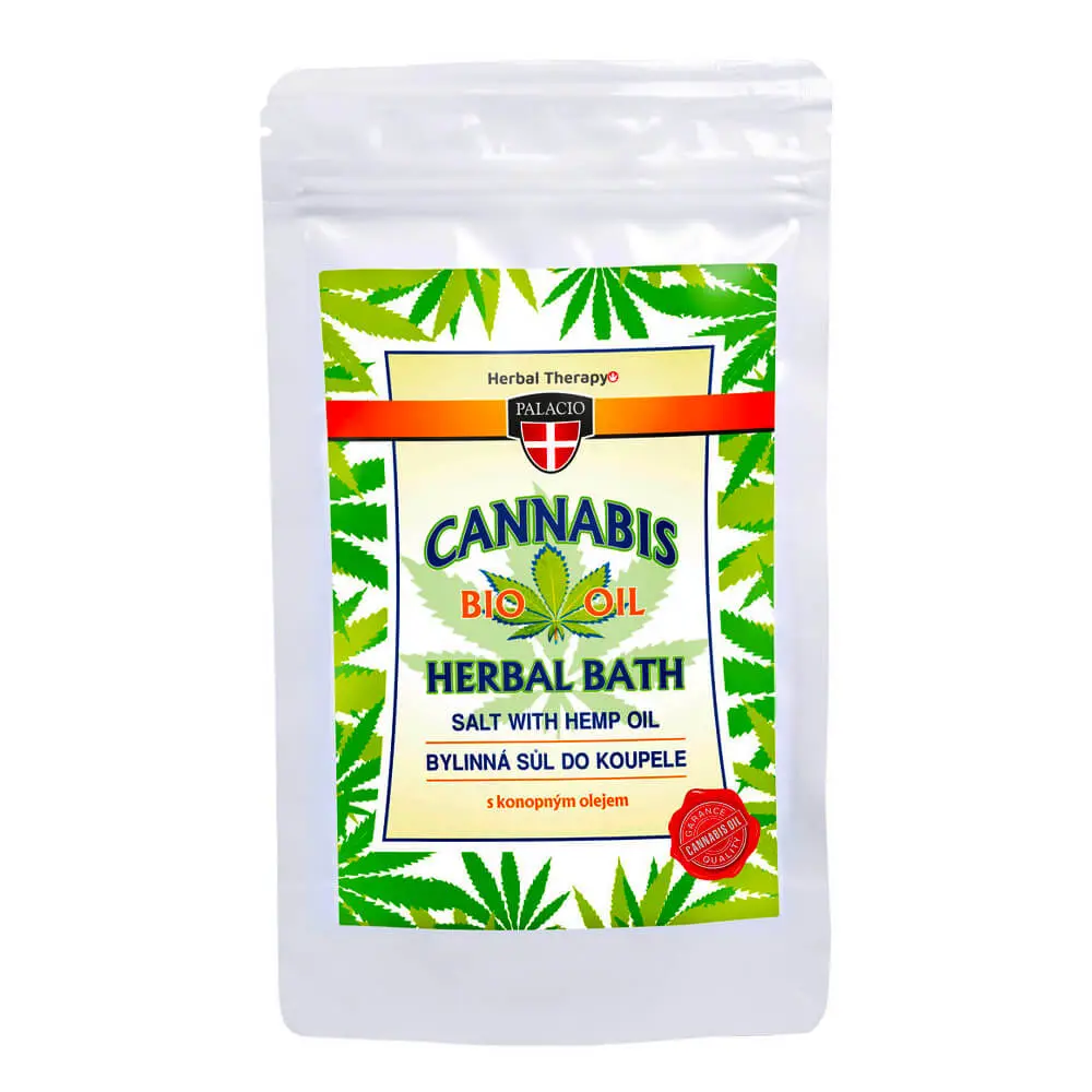 Palacio Cannabis Herbal Bath Salt with Hemp Oil – Rejuvenate & Soothe Your Body (200g)