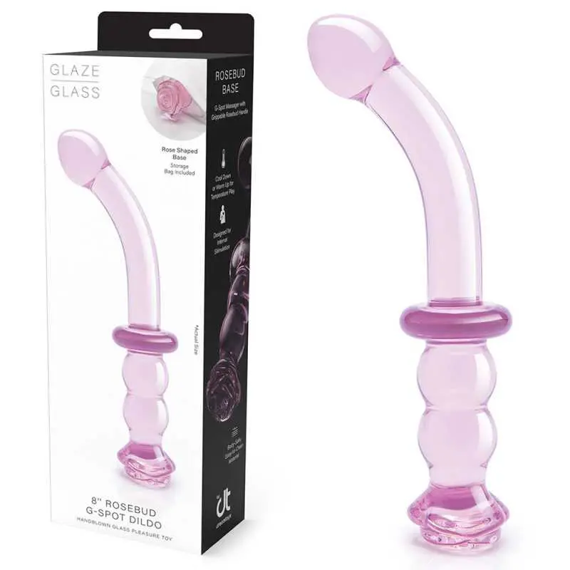 Glaze Rosebud Dildo (8 in.)