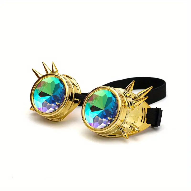 Retro Steampunk Colourful Kaleidoscope Glasses