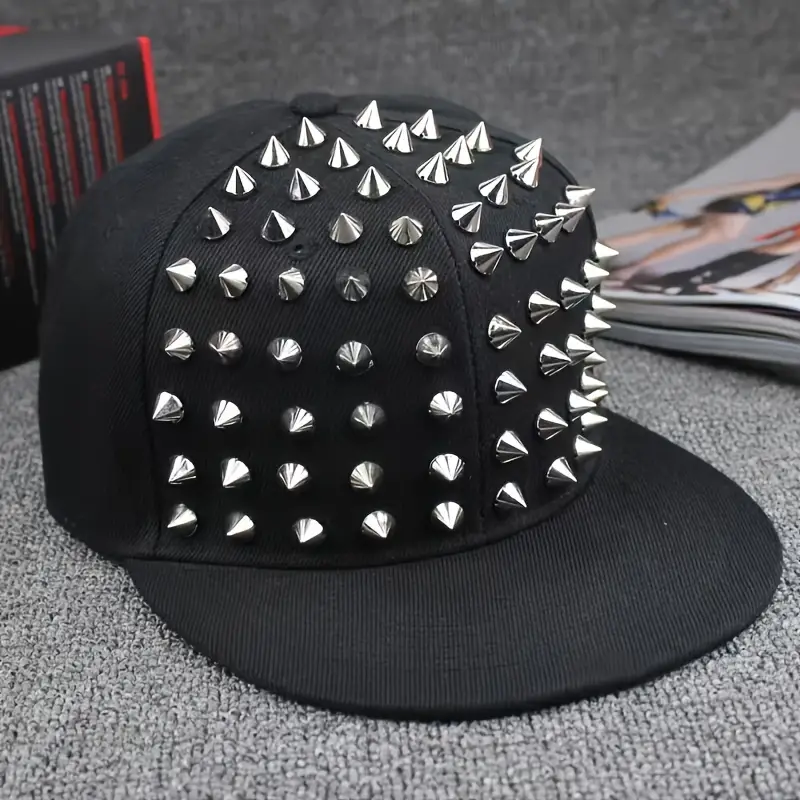 Silver Studs Baseball Cap – Hip-Hop Style