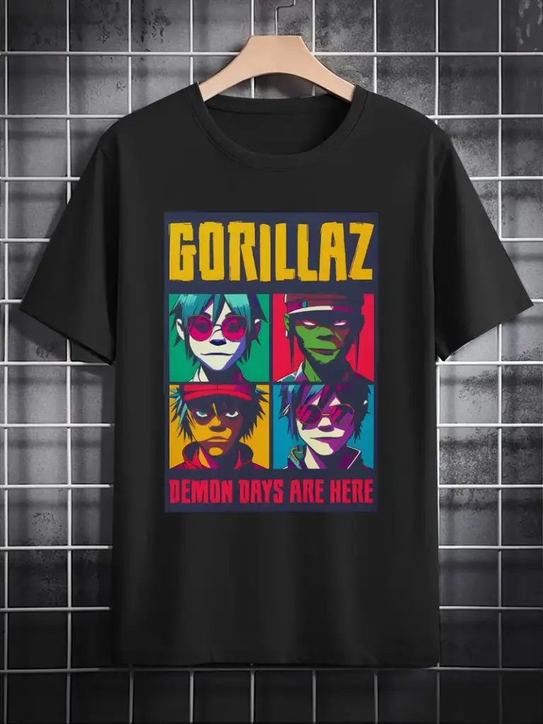 Men's 'GORILLAZ' Retro Graphic T-Shirt