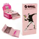 G-Rollz | Banksy's Graffiti KS Slim Set 9 - Lightly Dyed Pink - 50 KS Slim Papers + Tips & Tray