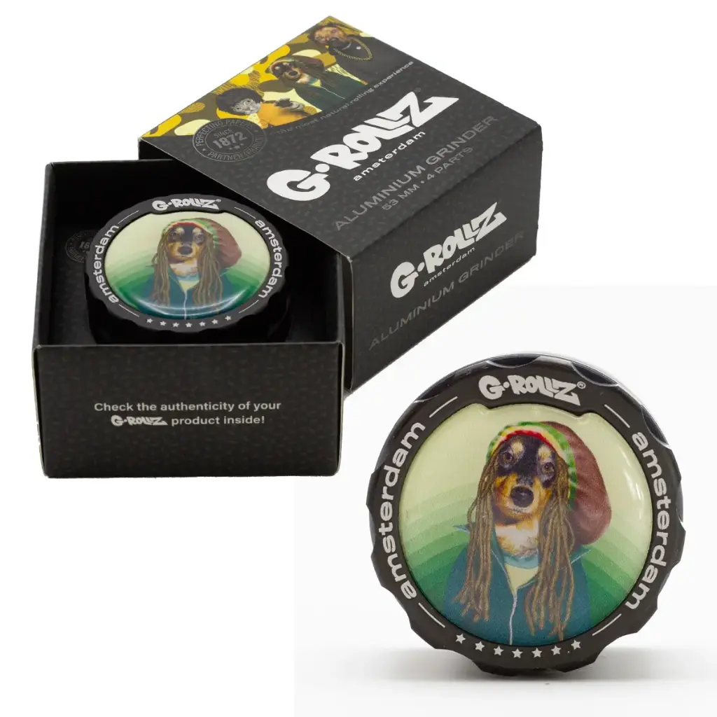 G-Rollz | Pets Rock 'Reggae' 4part Grinder - 53mm - 6pc In Display
