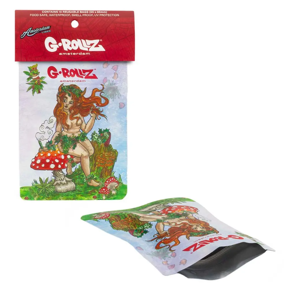 G-Rollz | 'Vondel Nymph' 65x85mm Smellproof Bags - 10pcs in Display