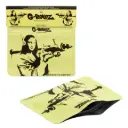 G-Rollz | Banksy's Graffiti 'Mona Launcher' Smell Proof Bags (105mm x 80mm)