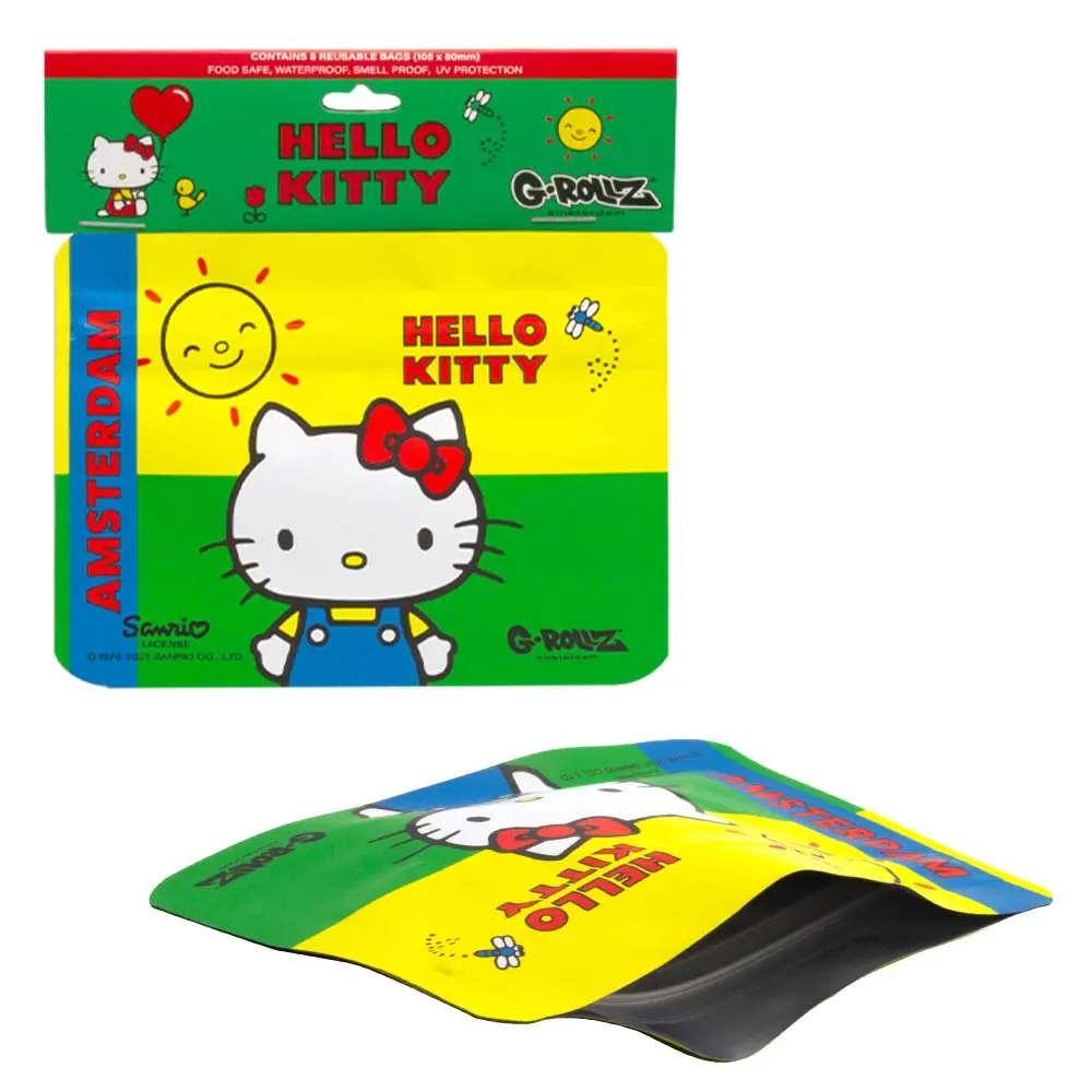 G-Rollz | Hello Kitty 'Classic Amsterdam' 105x80 mm Foodsafe Storage Supplement Pouch - 8pcs in Disp
