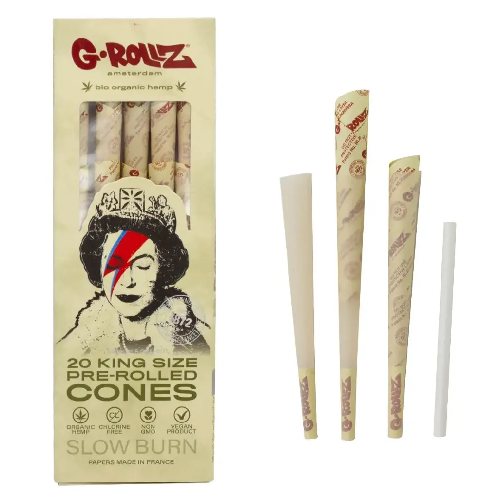 G-Rollz | Banksy Graffiti 'Lizzie Stardust' Organic Hemp - 20 KS Cones