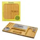 G-Rollz | 3-Piece Deluxe Bamboo Tray (26cm x 49cm) | Folded : (26cm x 24.5cm)