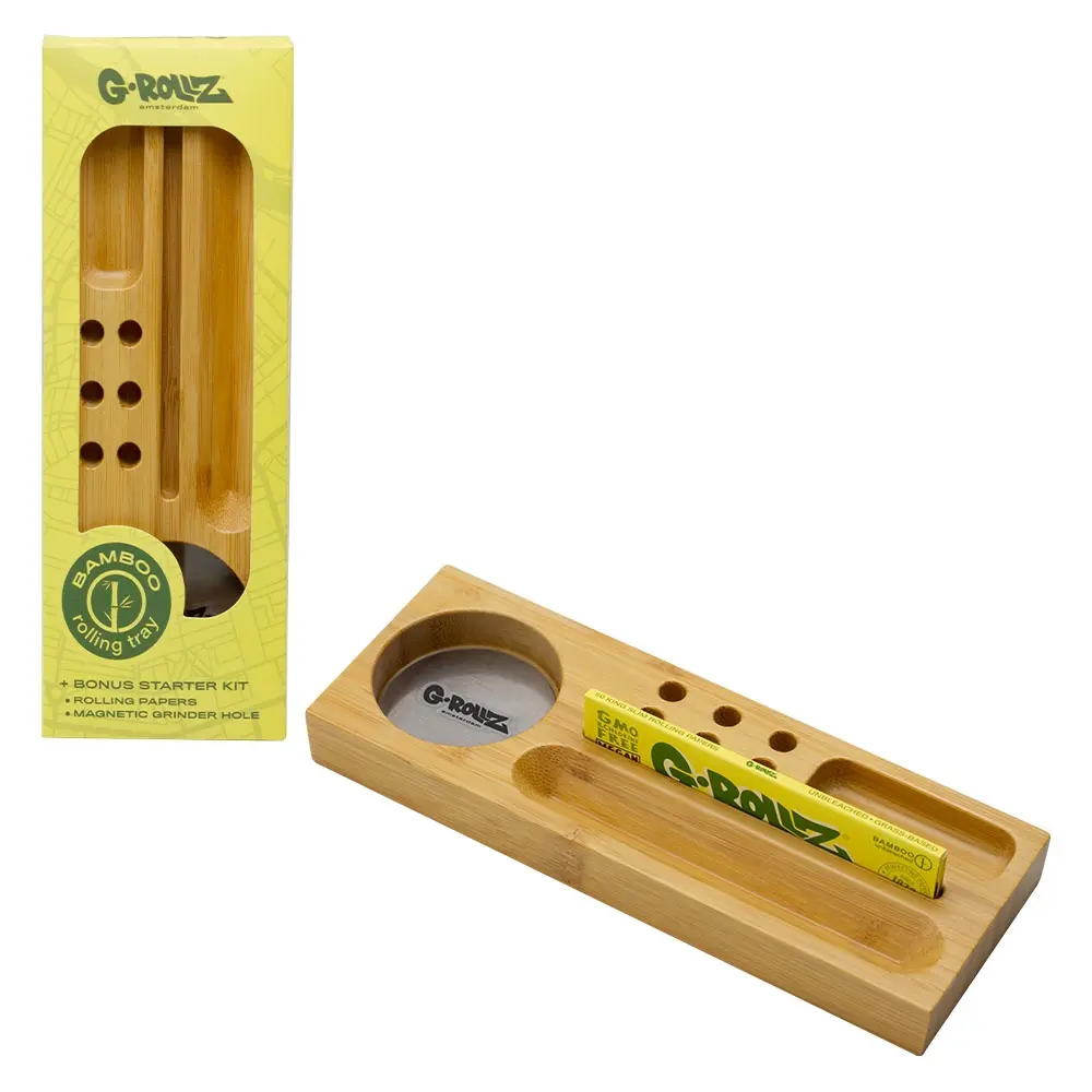 G-Rollz | Small Portable Bamboo Tray (20cm x 7cm x 2cm)