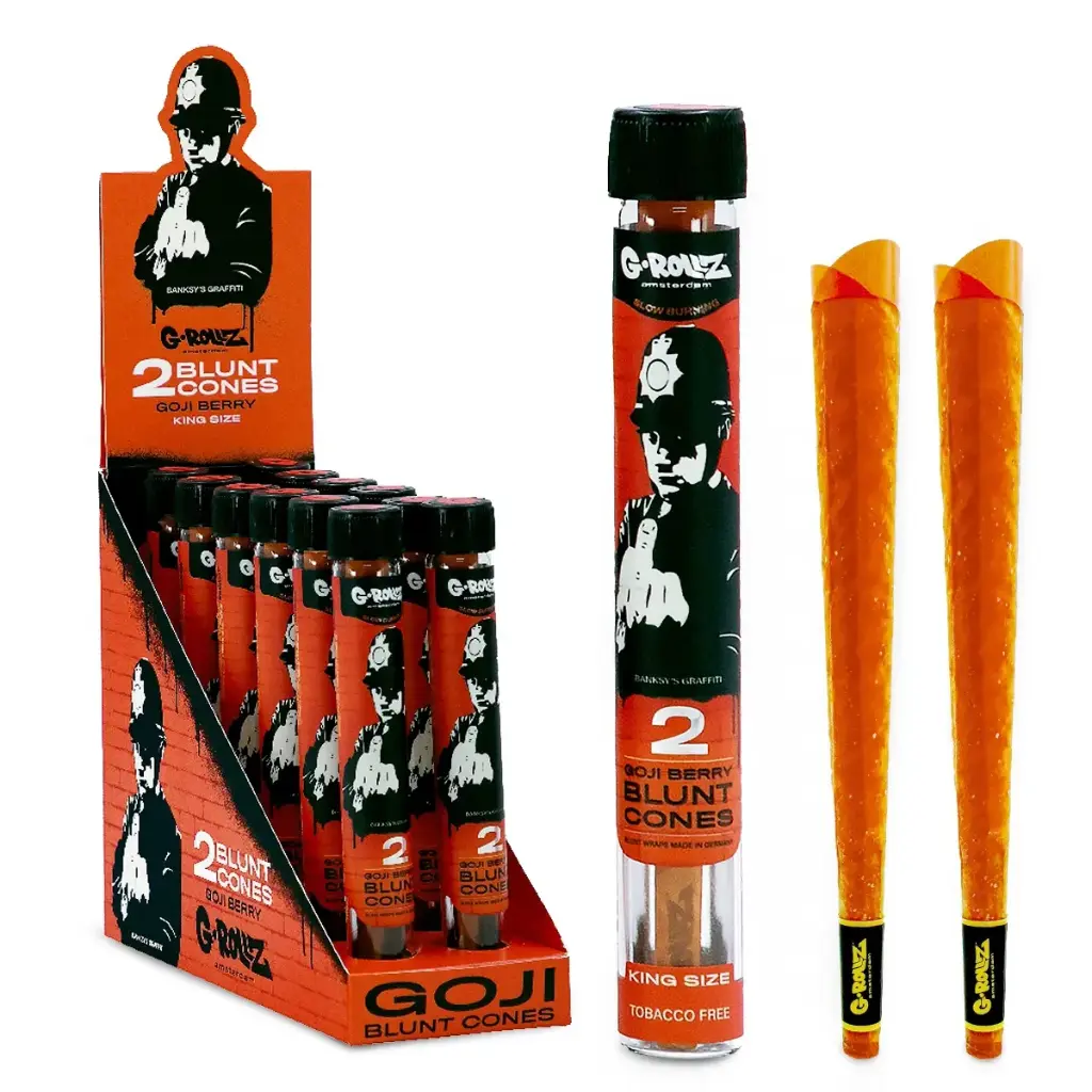 G-Rollz | Banksy's Graffiti  Goji Berry x2 Terpene Infused Blunt Cones 