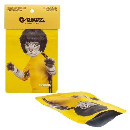 [PR4020C] G-Rollz | 'Kung Fu' 65x85mm Smellproof Bags - 10pcs in Display