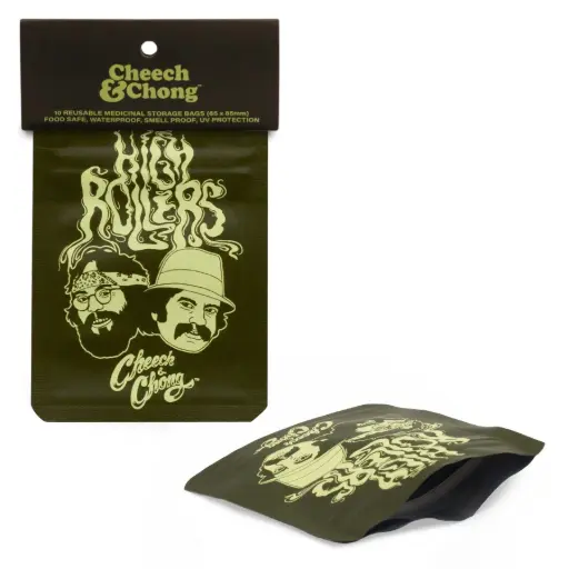 [CC4020C] G-Rollz | Cheech & Chong 'High Rollers' 65x85mm Smellproof Bags - 10pcs in Display