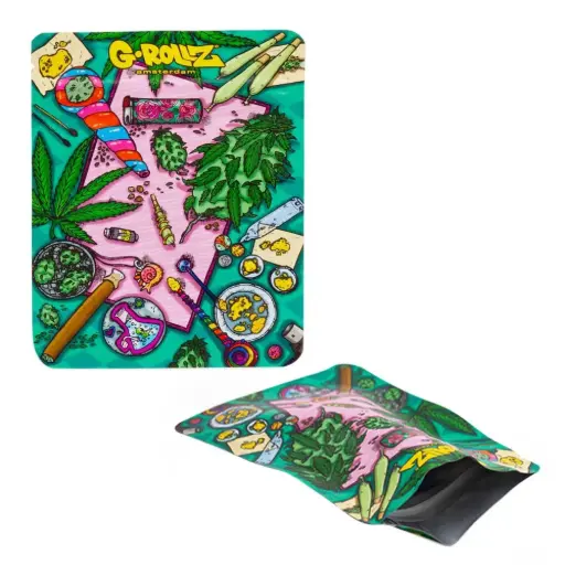 [GR4040AX] G-Rollz | 100x125mm Smellproof Bags | 'Amsterdam Picnic' 100x125 mm smellproof bag - 50pcs/ pack