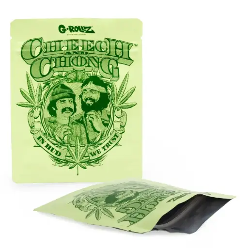 [CC4040BX] G-Rollz | 100x125mm Smellproof Bags | Cheech & Chong 'Badge' - 50pcs/ pack