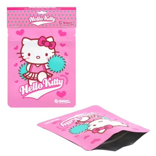 [HK4040D] G-Rollz | Hello Kitty 'Cheerleader' 100x125 mm Foodsafe Storage Supplement Pouch - 8pcs in Pack