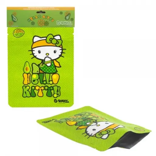 [HK4040L] G-Rollz | Hello Kitty 'Avocado' 100x125 mm Foodsafe Storage Supplement Pouch - 8pcs in pack