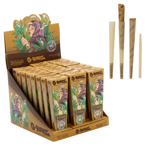 [GR1154KA-DIS] G-Rollz | Collector 'Colossal Dream' Organic Green Hemp - 3 KS Cones (24 Packs Display)
