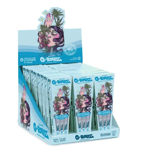 [GR1175QA-DIS] G-Rollz | Collector 'Ethereal' Blue - 6 '1¼' Cones (24 Packs Display)