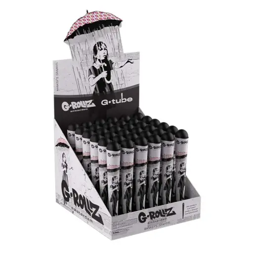 [BG1500D-DIS] G-Tube | Banksy's Graffiti - Umbrella Girl -36pcs Cone Holders in Display