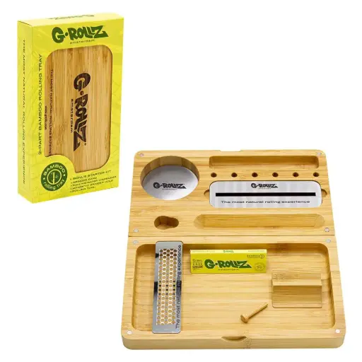 [GR03210A] G-Rollz | 2-Piece Premium Bamboo Tray 22x25cm