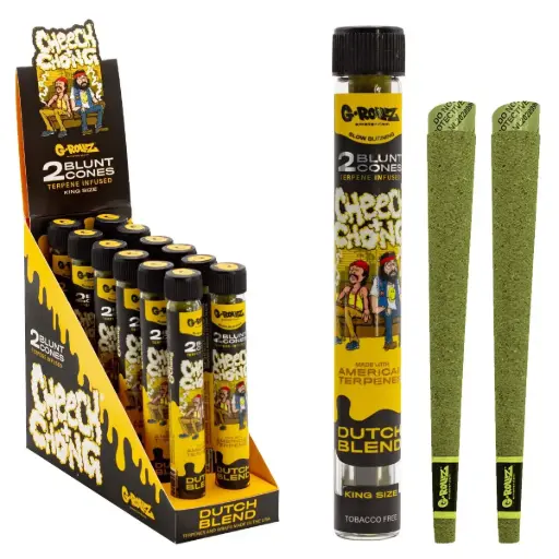[CC1532E-DIS] G-Rollz | Cheech & Chong™ 2x Terpene Infused Blunt Cones 'Dutch Blend' (12 Pack Display)