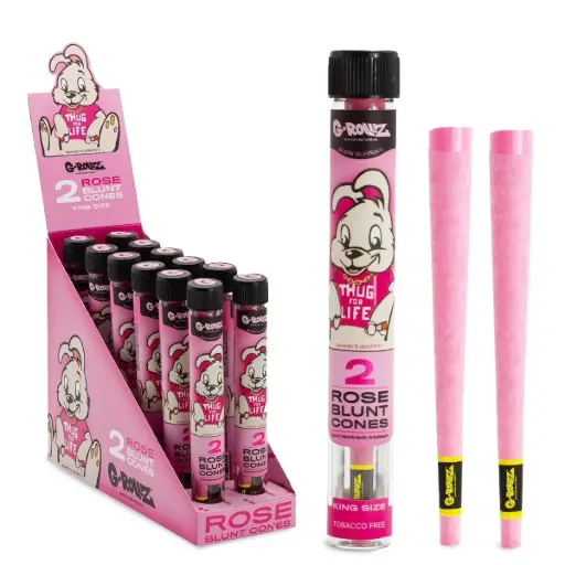 [BG1531A-DIS] G-Rollz | Banksy's Graffiti 'Rose' x2 Terpene Infused Blunt Cones