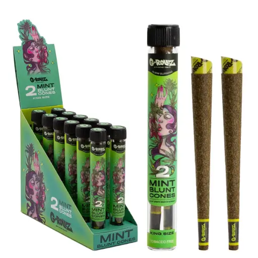 [GR1531A-DIS] G-Rollz | 2x Pre-rolled Mint Blunts (12 Pack Display, 24 Blunts)