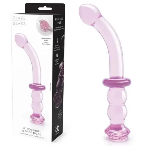 Glaze Rosebud Dildo (8 in.)