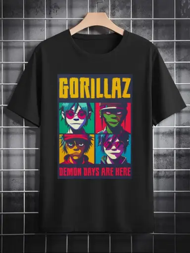 Men's 'GORILLAZ' Retro Graphic T-Shirt