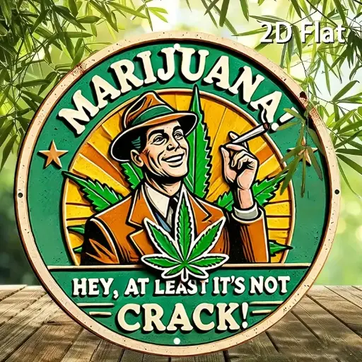 Retro Round Aluminum Vintage Smoking Sign