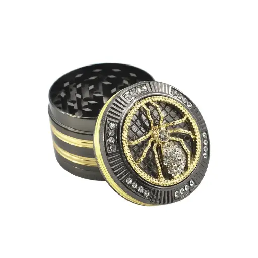 Fashionable Zinc Alloy Rhinestone Insect Metal Grinder 