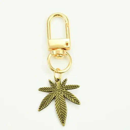 Glamorous Zinc Alloy Maple Leaf Keychain 
