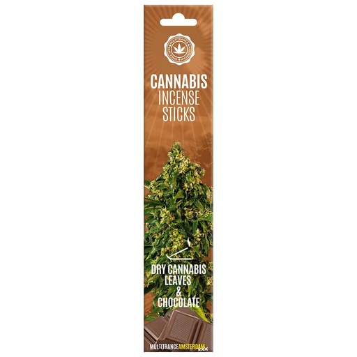 Cannabis Incense Sticks – Chocolate & Dry Cannabis Leaf Scent (15 Sticks per Pack)