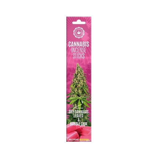 Cannabis Incense Sticks – Bubblegum & Dry Cannabis Leaf Scent (15 Sticks per Pack)