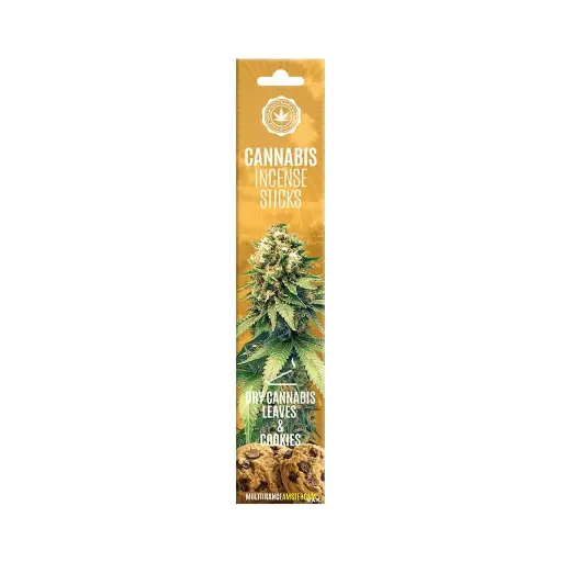 Cannabis Incense Sticks – Cookies & Dry Cannabis Leaf Scent (15 Sticks per Pack)