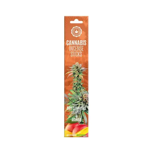 Cannabis Incense Sticks – Mango & Dry Cannabis Leaf Scent (15 Sticks per Pack)