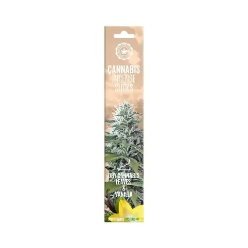 Cannabis Incense Sticks – Vanilla & Dry Cannabis Leaf Scent (15 Sticks per Pack)