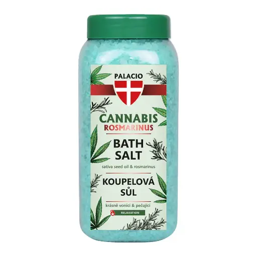 Palacio Cannabis Bath Salt with Sativa Seed Oil & Rosmarinus – Relax, Refresh & Rejuvenate (900g)