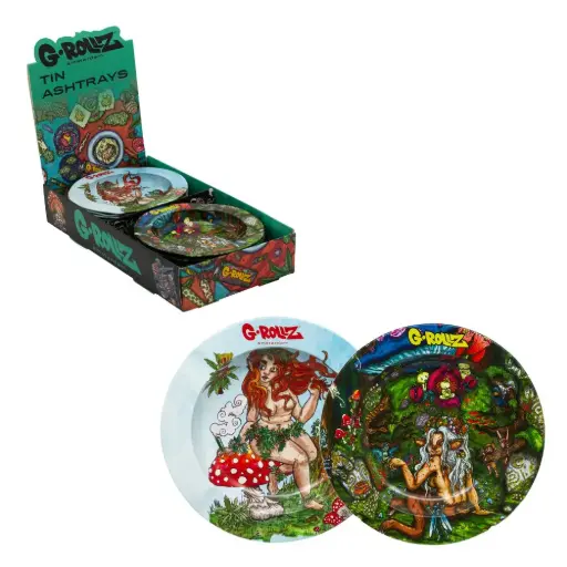 [GR3401-DIS3] G-Rollz | Ashtray 'Vondel Nymphh' Display Set 20pcs - Dia: 13.5cm