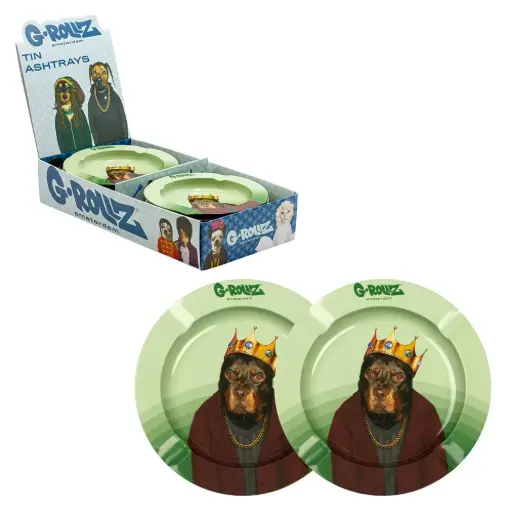 [PR3401-DIS6] G-Rollz | Pets Rock Ashtrays 12pcs in Display - Dia: 13.5cm