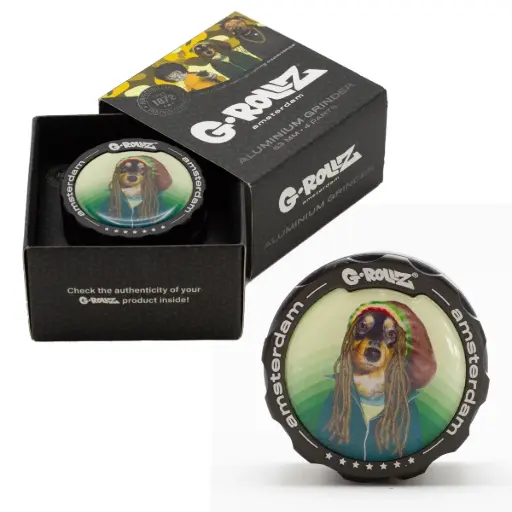 [PR4201B-S] G-Rollz | Pets Rock 'Reggae' 4part Grinder - 53mm - 6pc In Display